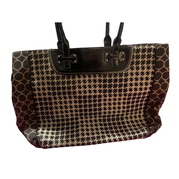 Nine West Black and Grey Design Shoulder Tote - Picture 2 of 6